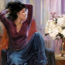 Схема вышивки «девушка»