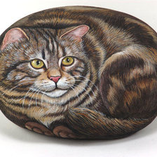 Схема вышивки «кот-подушка»