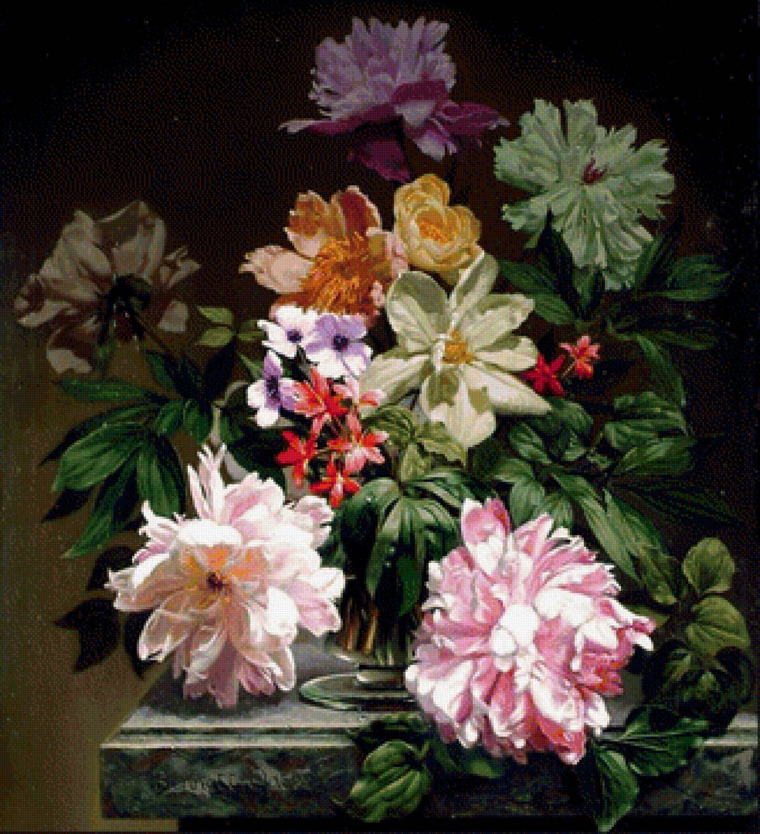 Букет - вышивка крестом - предпросмотр