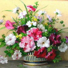 Схема вышивки «Букет  петунии»