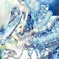 Схема вышивки «Девушка»