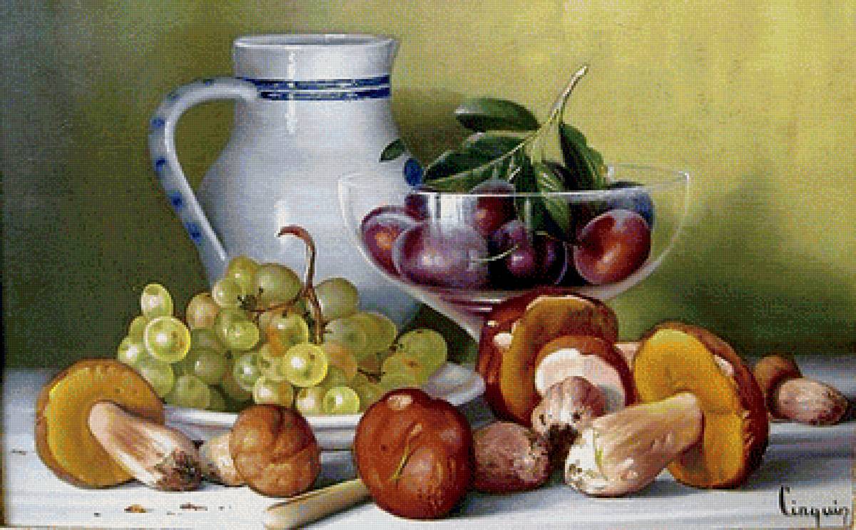 Натюрморт для кухни - вышивка крестом - предпросмотр