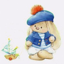 Схема вышивки «зайка ми с корабликом»