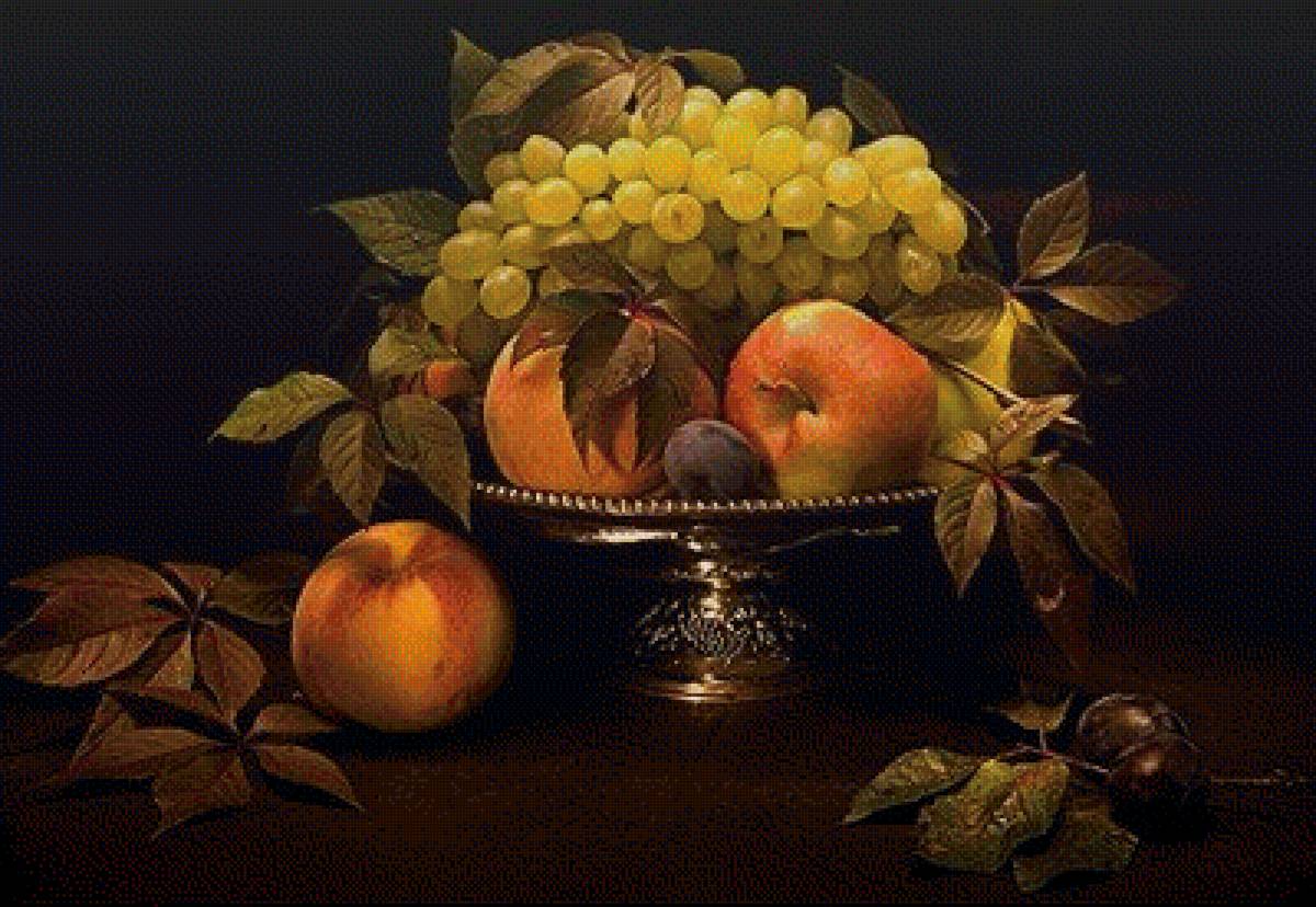 Натюрморт - вышивка крестом - предпросмотр