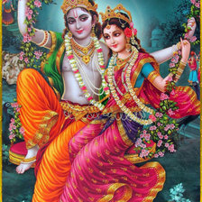 Схема вышивки «на качелях»