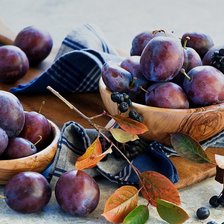 Схема вышивки «Натюрморт сливы»