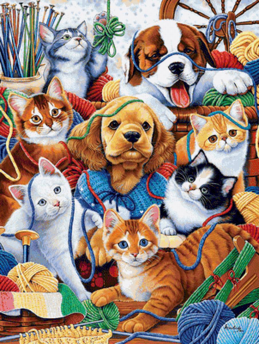 кото-псы - кот.котенок.щенок.собака - предпросмотр