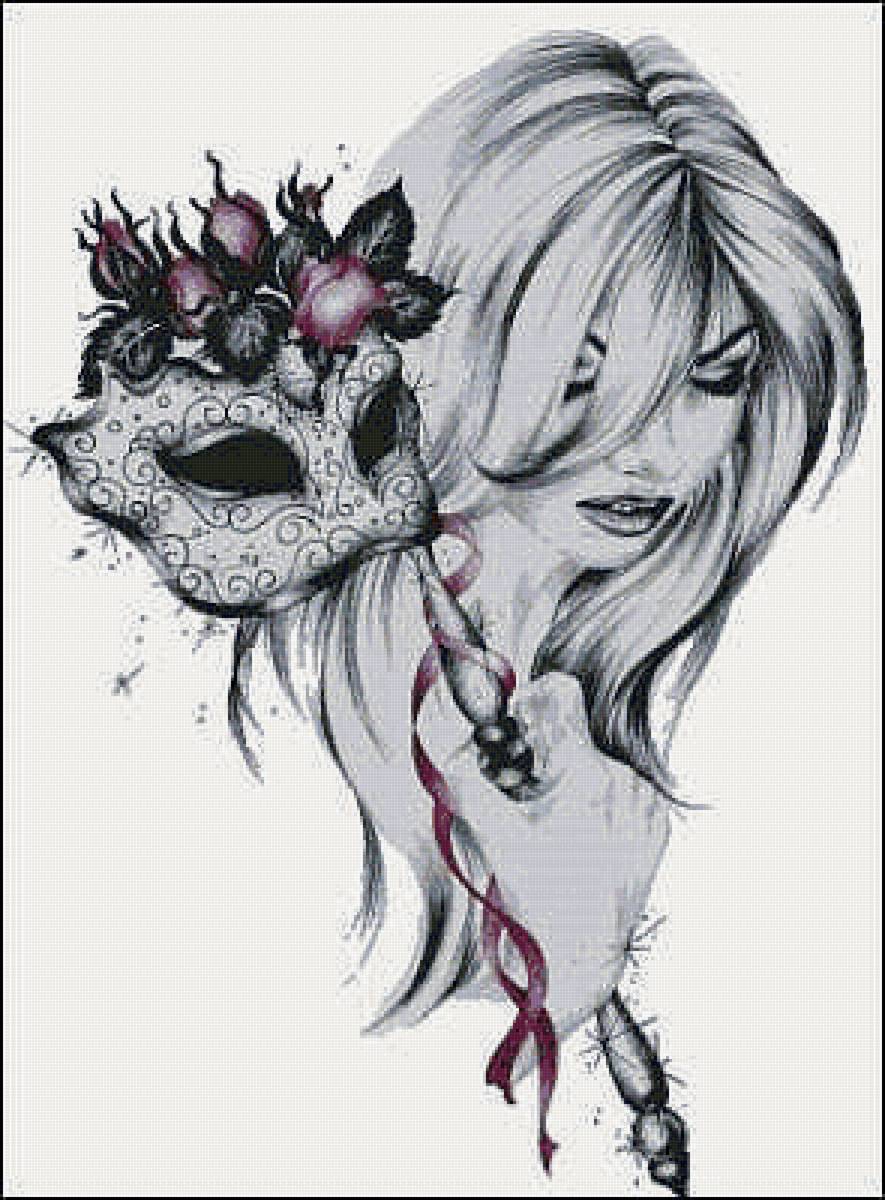 женщина с маской - женщина, девушка, люди - предпросмотр