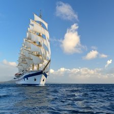 Схема вышивки «Парусник»