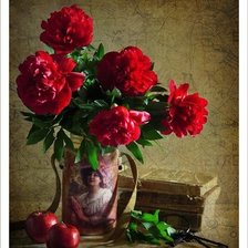 Схема вышивки «Пионы2»