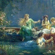 Схема вышивки «nimfy w wodzie»