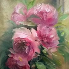 Схема вышивки «пионы»