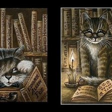 Схема вышивки «коты и гниги»