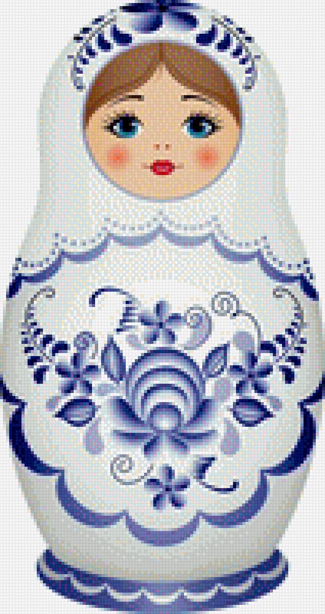 Матрёшка красавица 2 - матрешки - предпросмотр