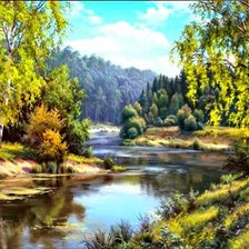 Схема вышивки «Пейзаж»