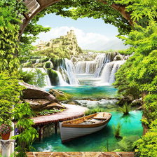 Схема вышивки «Лодка»