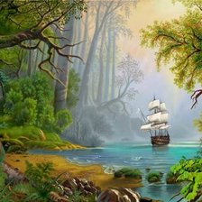 Схема вышивки «Кораблик»