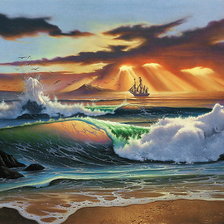 Схема вышивки «Кораблик»