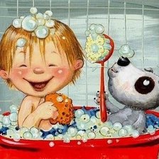 Схема вышивки «весёлое купание»