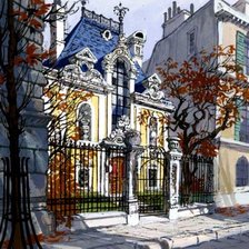 Схема вышивки «улица»