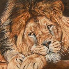 Схема вышивки «король-лев»