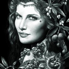 Схема вышивки «девушка»