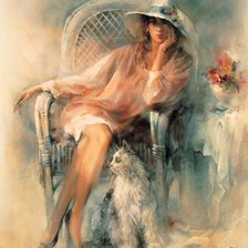 Схема вышивки «Девушка»