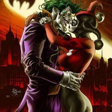 Схема вышивки «Джокер и Харли»