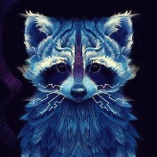 Схема вышивки «енот»