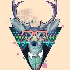 Схема вышивки «олень»