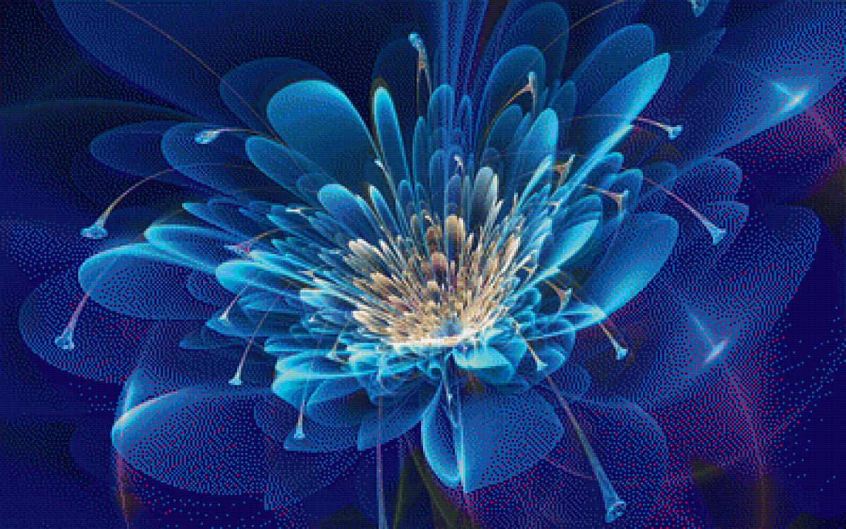 Синее чудо. - абстракции - предпросмотр