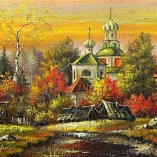 Схема вышивки «Осенний пейзаж.»