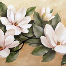 Схема вышивки «Ветка с белыми цветами»