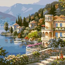 Схема вышивки «морской пейзаж»