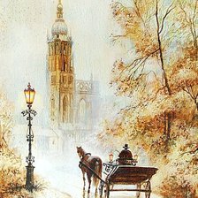 Схема вышивки «Старый город.»