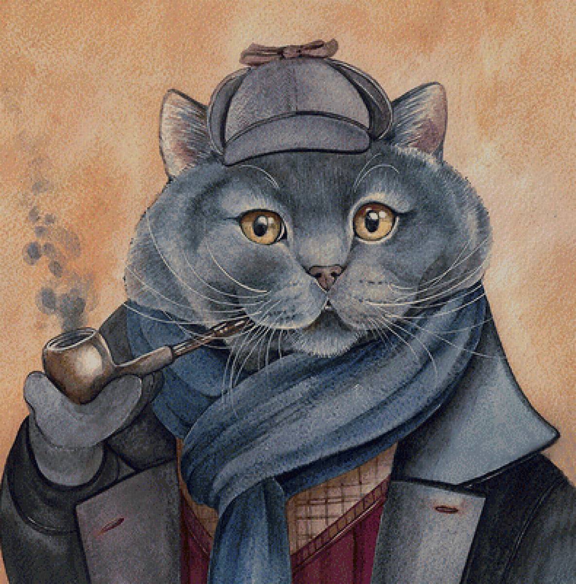 Мир животных - животное, кот, арт, портрет - предпросмотр