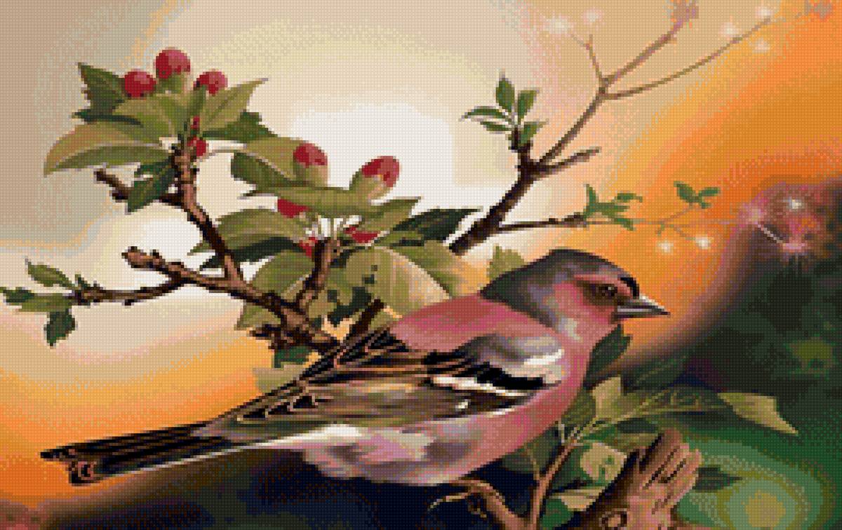 №1485700 - природа, цветение, рассвет, животные, весна, птицы - предпросмотр