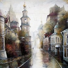 Схема вышивки «Дождь»