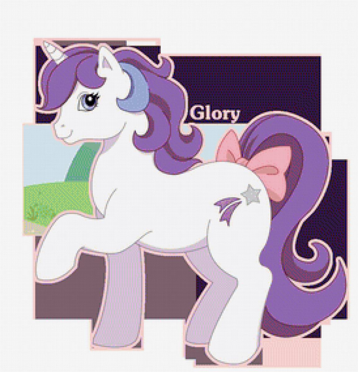 Glory - horse, mlp, my little pony, g1 pony, unicorn, glory - предпросмотр