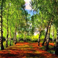 Схема вышивки «русские березы»