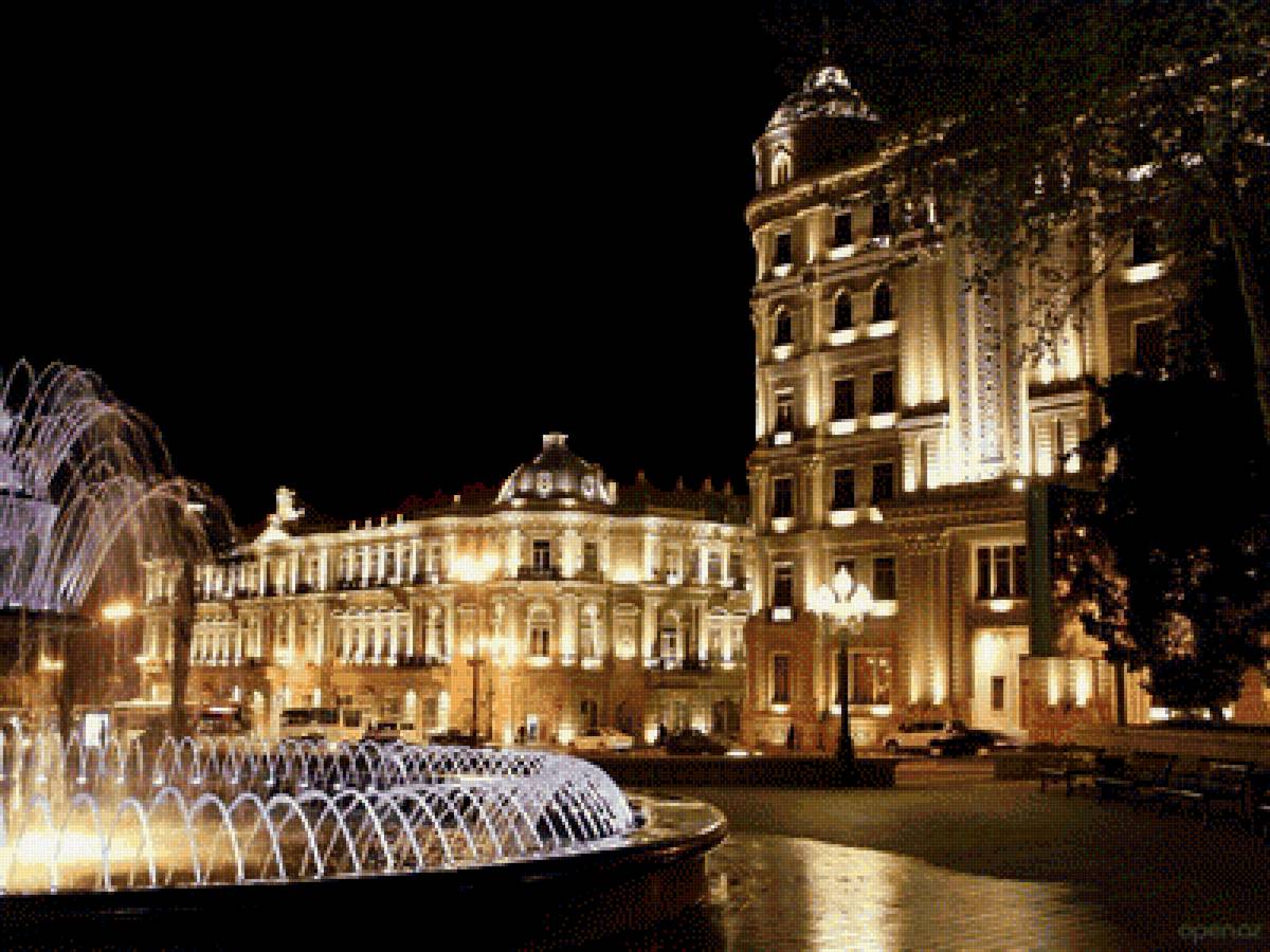 Баку - город, ночной город - предпросмотр