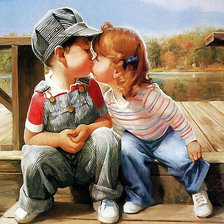 Схема вышивки «поцелуй»