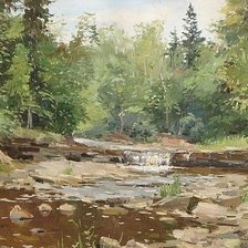 Схема вышивки «leśny potok»