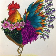 Схема вышивки «петушок»