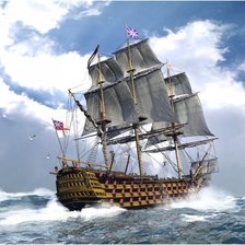 Схема вышивки «ПАРУСНИК ТРЕХЛИНЕЙНЫЙ»