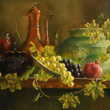 Схема вышивки «Натюрморт с гранатом»