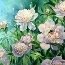 Схема вышивки «ПИОНЫ»