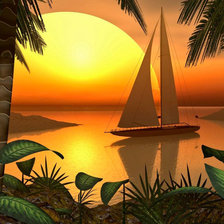 Схема вышивки «закат»