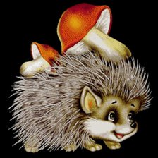 Ёжик с грибами