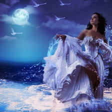 Схема вышивки «богиня Луны»